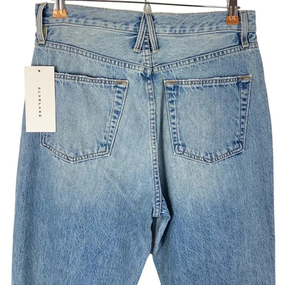 SLVRLAKE Jeans Waist 29 Womens 8 London Long Time Coming NWT Straight Denim New - Picture 8 of 16